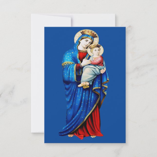 Virgin Mary with Baby Jesus Thank You Card (Front)