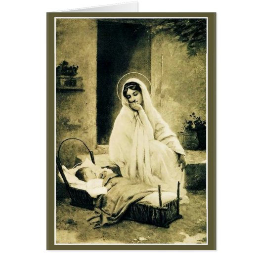 Virgin Mary with Child Jesus crib Cards (Front)