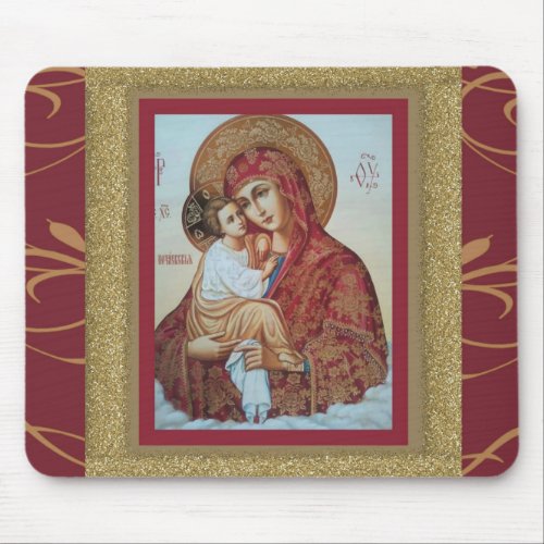Virgin Mary with Christ Child Mousepad ICON