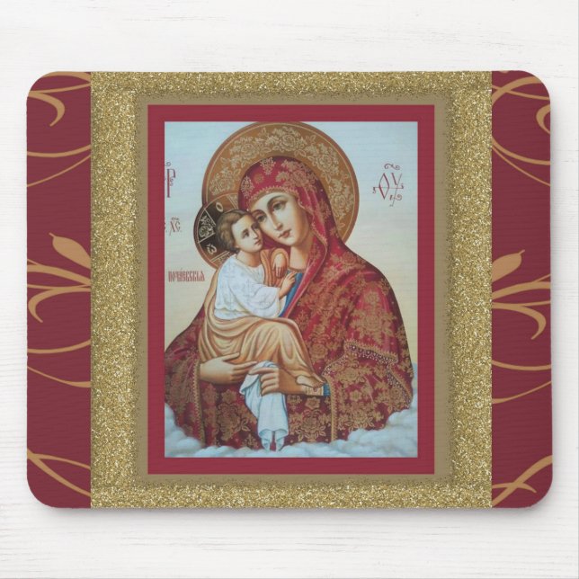 Virgin Mary with Christ Child Mousepad ICON (Front)