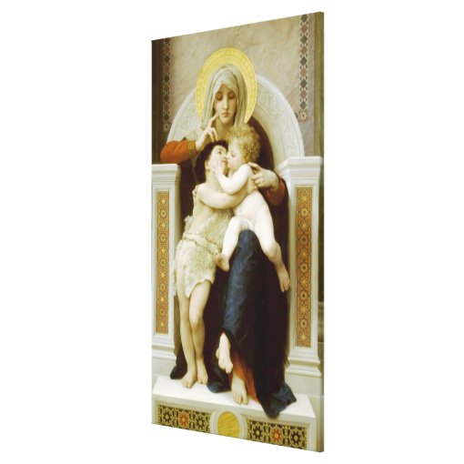 Virgin Mary with Jesus & St. John the Baptist Canvas Print | Zazzle