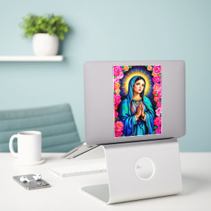 Virgin Mary with Prayer Hands Multi Size Window Sticker