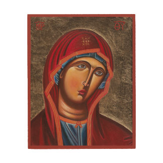 Virgin Mary Wood Wall Art