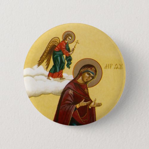 Virgin Marys Russian icon Pinback Button