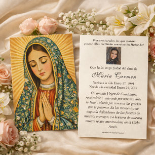 Virgin Mexico Guadalupe Spanish Funeral Prayer