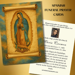 Virgin Mexico Guadalupe Spanish Funeral Prayer