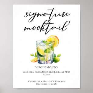 Virgin Mojito Wedding Signature Mocktail Poster
