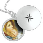 Virgin Mother Mary And Baby Child Jesus Locket Necklace at Zazzle