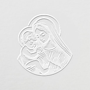 Virgin Mother Mary Baby Jesus #3 Image Only No Txt Embosser