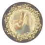 Virgin Mother Mary Baby Jesus Roses Classic Round Sticker