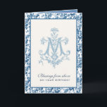 Virgin Mother Mary Catholic Birthday Card<br><div class="desc">This is a beautiful traditional Catholic customized image of the Marian Cross of the Blessed Virgin Mary with lilies.  Inside is a scripture quote and verse. All text and fonts can be modified.</div>