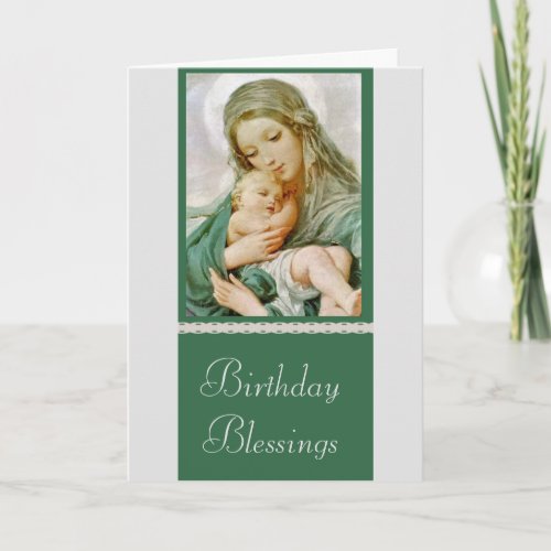 Virgin Mother Mary with Baby Jesus Card