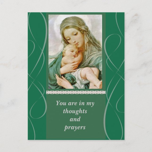 Virgin Mother Mary with Baby Jesus Postcard (Front)