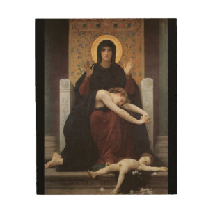 Virgin of Consolation – William Adolphe Bouguereau Wood Wall Art
