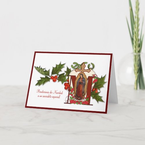 Virgin of Guadalupe Christmas Catholic Priest Card