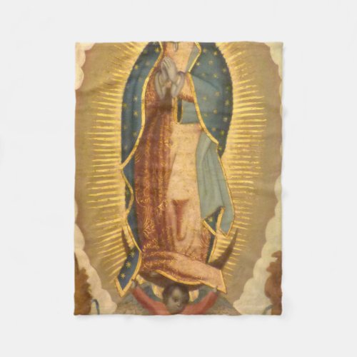 Virgin Of Guadalupe Fleece Blanket