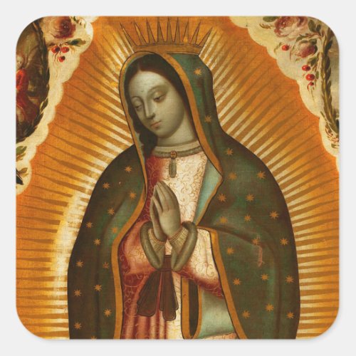 Virgin of Guadalupe Our Lady Mother Mary Square Sticker