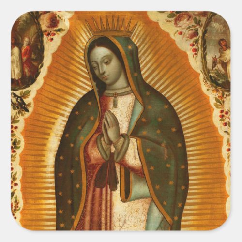 Virgin of Guadalupe Our Lady Mother Mary Square Sticker