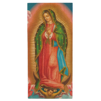 Virgin of Guadalupe USB pendrive Wood USB Flash Drive