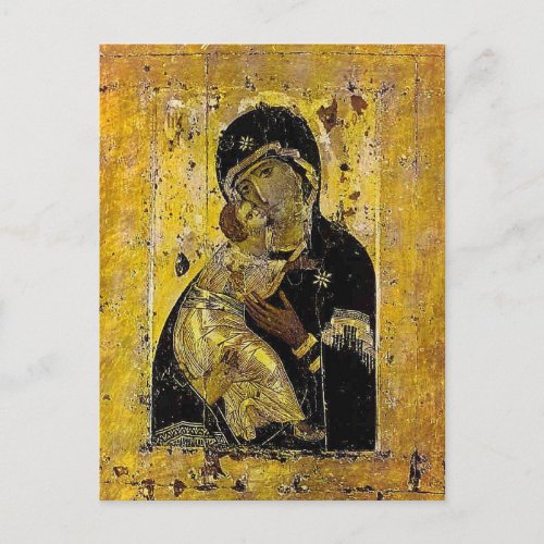 Virgin of Kyiv Ukrainian Icon Madonna Postcard