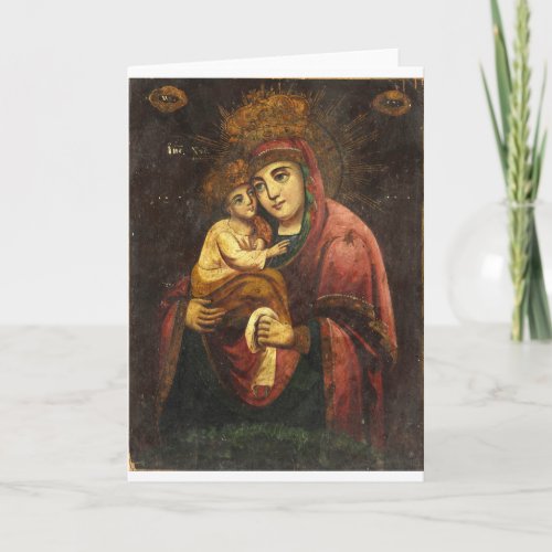 Virgin of Pochayiv Ukrainian Icon Holiday Card