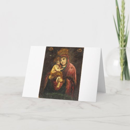 Virgin of Pochayiv Ukrainian Icon Holiday Card