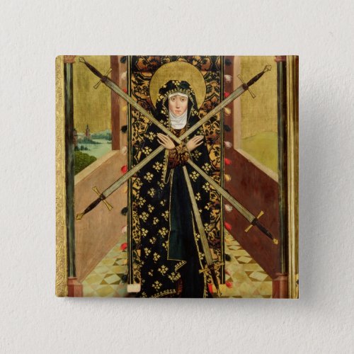 Virgin of Seven Sorrows from the Dome Altar 1499 Pinback Button