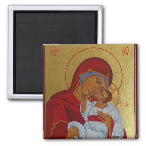 Virgin of Tenderness Orthodox icon magnet