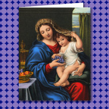 Virgin of the Grapes Folded Greeting Card