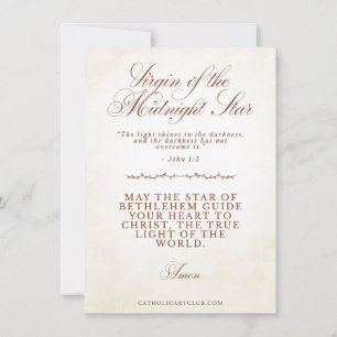 Virgin of the Midnight Star Christmas Card