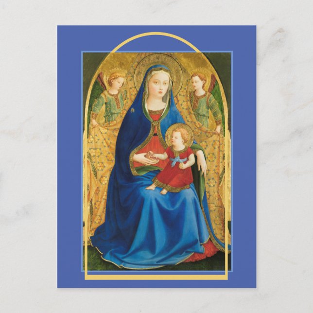"Virgin of the Pomegranate" Fra Angelico Postcard (Front)