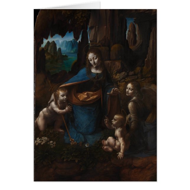 Virgin of the Rocks by Leonardo da Vinci Cards (Front)