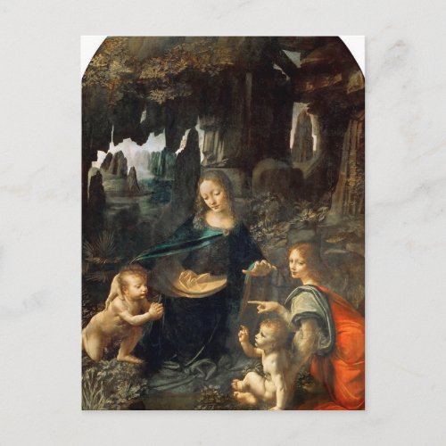 Virgin of the Rocks by Leonardo da Vinci Postcard