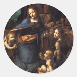 Virgin of the Rocks Classic Round Sticker