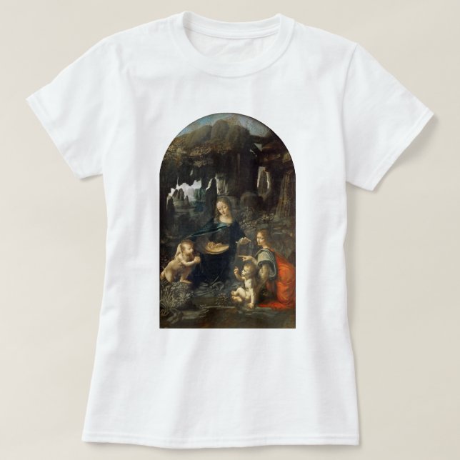Virgin of the Rocks, Leonardo da Vinci T-Shirt (Design Front)