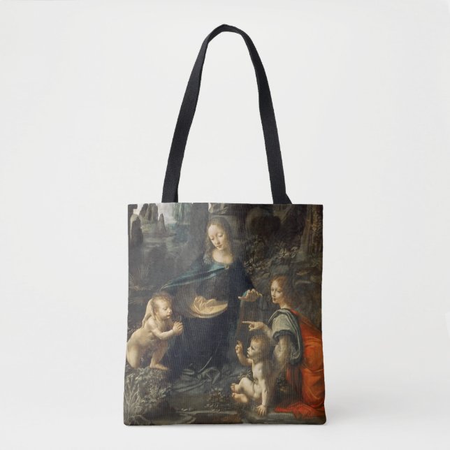 Virgin of the Rocks, Leonardo da Vinci Tote Bag (Front)