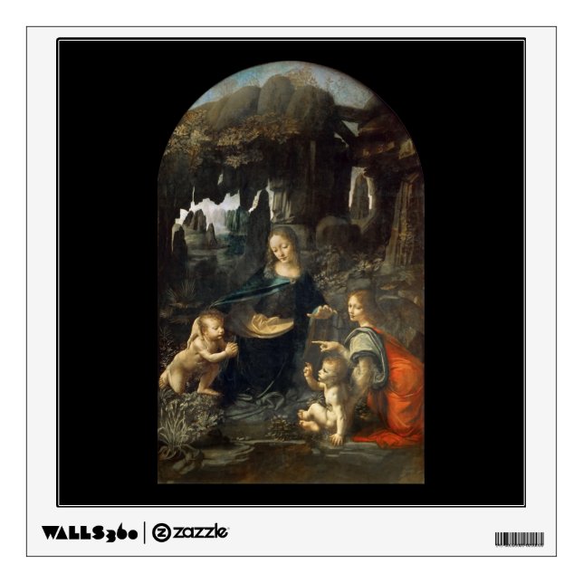 Virgin of the Rocks, Leonardo da Vinci Wall Decal (Front)