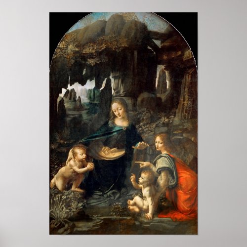 Virgin of the Rocks _ Louvre _ Leonardo _ Poster