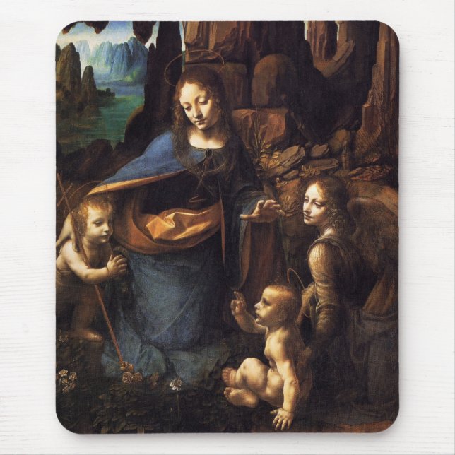 Virgin of the Rocks Mouse Pad (Front)