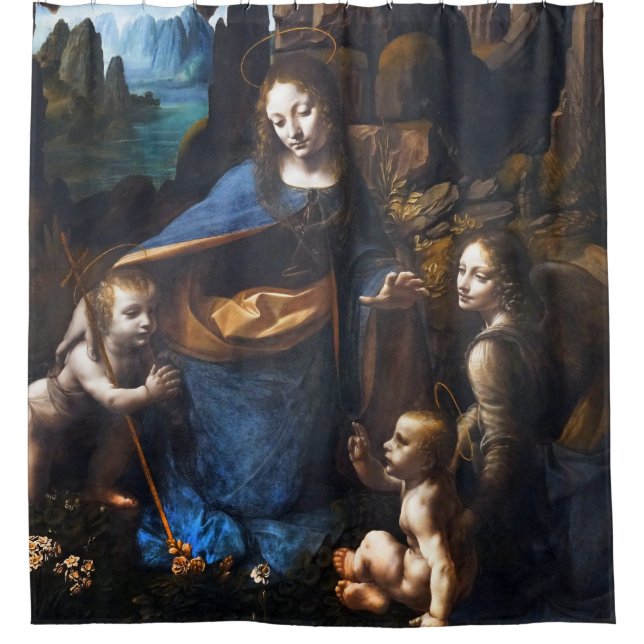 Virgin Of The Rocks Shower Curtain (Front)