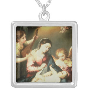 Virgin of the Swaddling Clothes Silver Plated Necklace