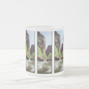 Virgin River At Zion Nat'l Park Frosted Glass Coffee Mug