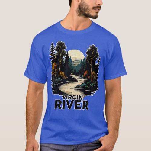Virgin River  Retro Minimalist River Virgin  T_Shirt