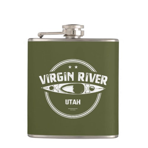 Virgin River Utah Kayaking Flask