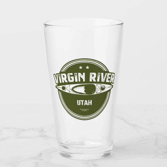 Virgin River Utah Kayaking Glass (Front)