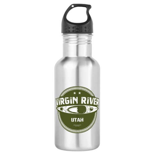 Virgin River Utah Kayaking Stainless Steel Water Bottle