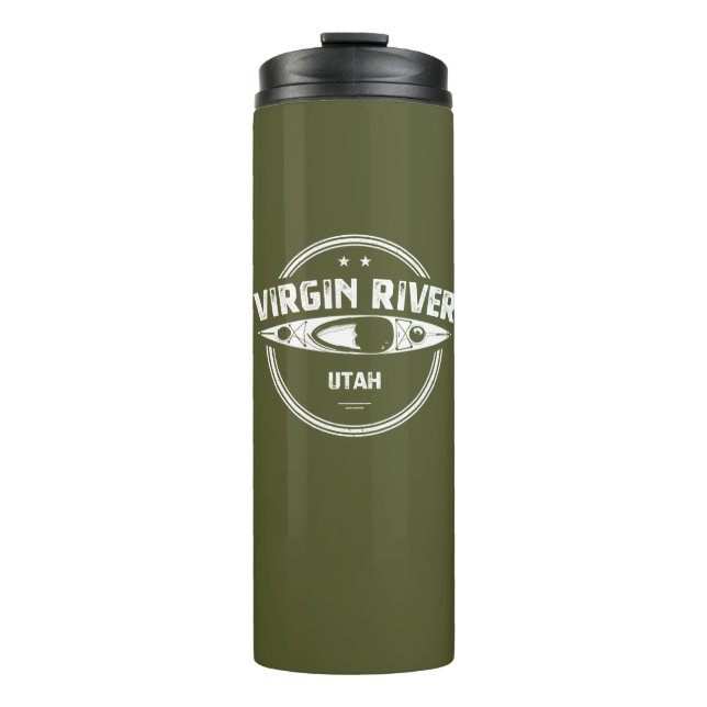 Virgin River Utah Kayaking Thermal Tumbler (Front)