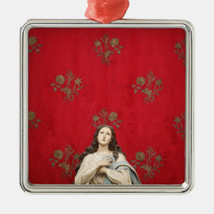 Virgin statue in a Spaccanapoli church, Naples Metal Ornament