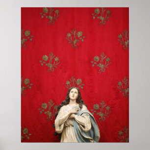 Virgin statue in a Spaccanapoli church, Naples Poster