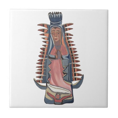 Virgin Virgin Mary Our Lady of Guadalupe painting Ceramic Tile